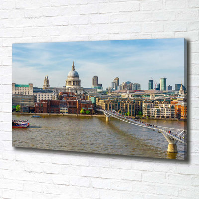 River Thames London - Wrapped Canvas Print