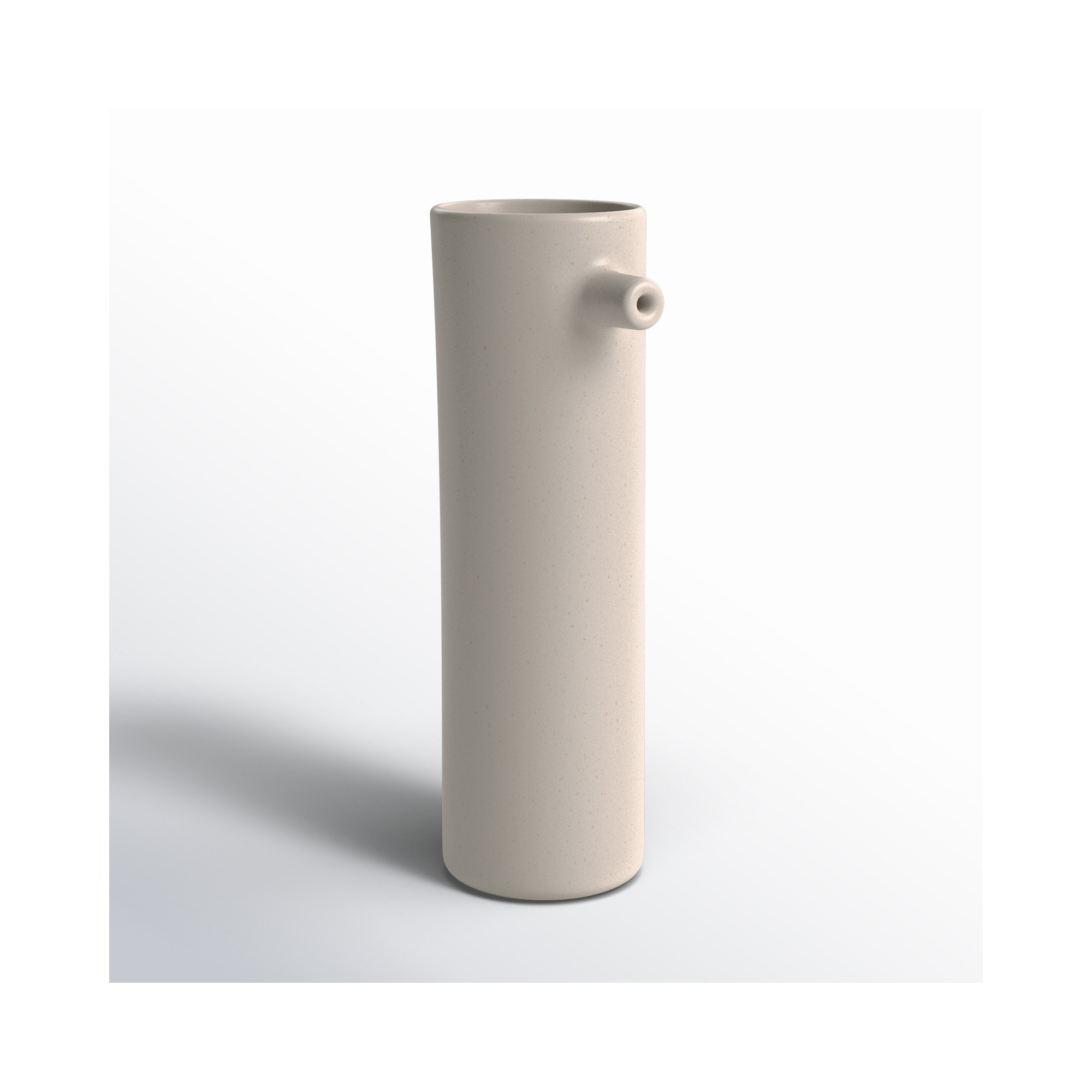 Makai Ceramic Table Vase, Stone, 8" H x 3.5" W x 2.5" D