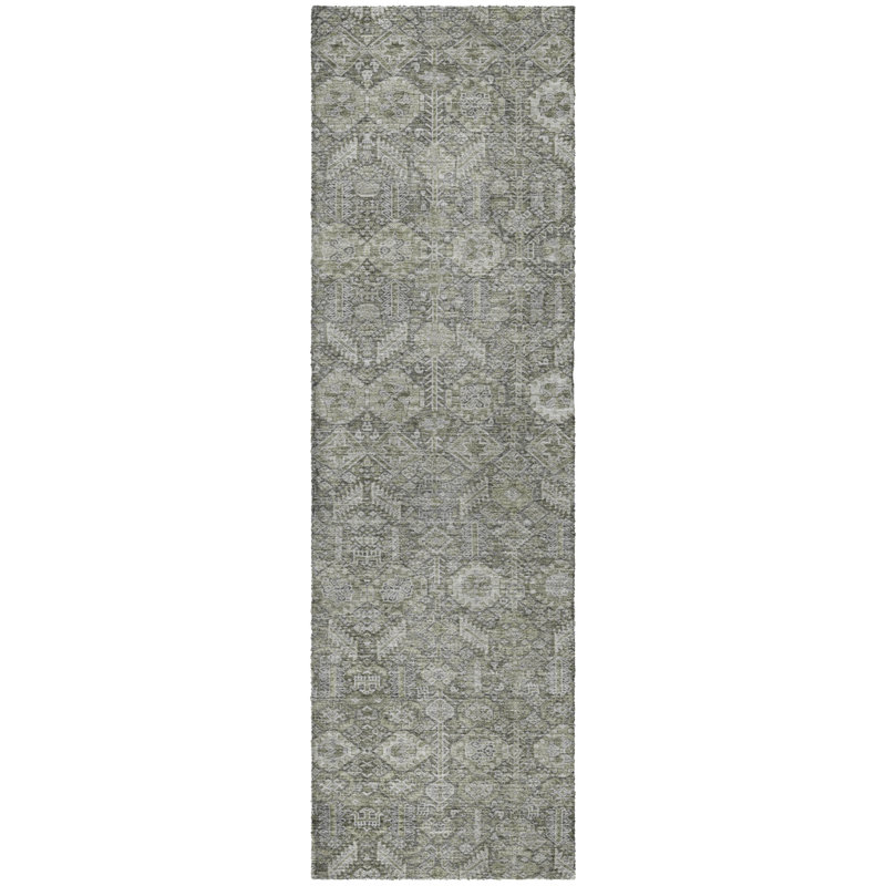 Premium Machine Washable Dream Shag ADS574 Bohemian Rug, Gray, 2'3" x 7'6" Runner