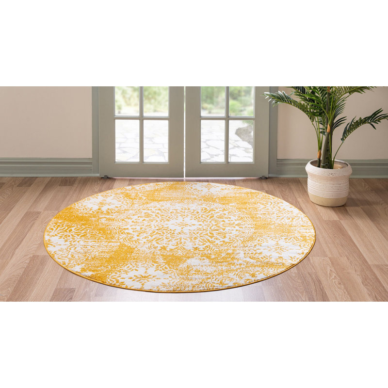 Tapis rond rond ikat blond Oneita