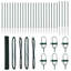 Hexagon Fence Green Steel-858121838