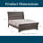 Platform Bed with Curved Headboard and Bracket Feet, Queen Size-305807720