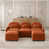 Orange+3Seat+2Ottoman