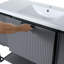 Meuble-lavabo autoportant de 48 pouces avec lavabo en résine et tablette ouverte