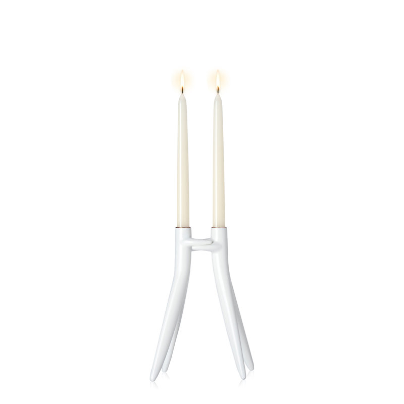 Abbracciaio Candlestick, White