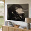 Impression d'art mural sur toile de style noir foncé Moody Woman-129643563