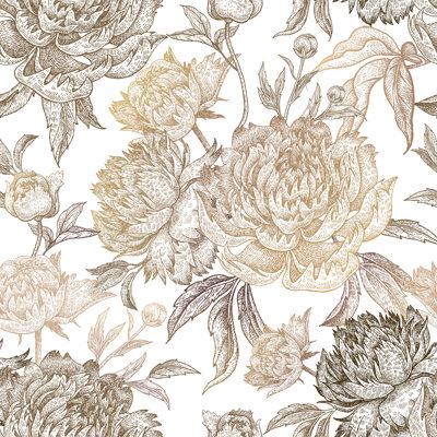 Rouleau de papier peint auto-adhésif L 10 pi x l 24 po Blossom Peony