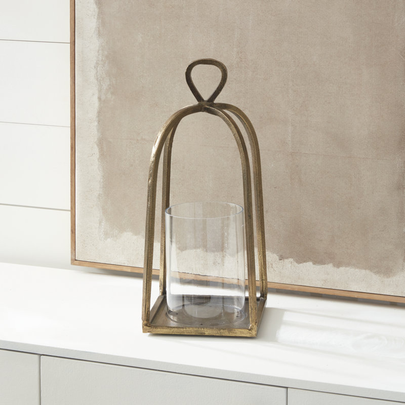 Saga Hurricane Candle Holder, 18.5" H x 8" W x 8" D