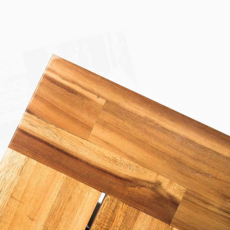 Ensemble de 2 bancs de salle à manger d'extérieur en bois d'acacia