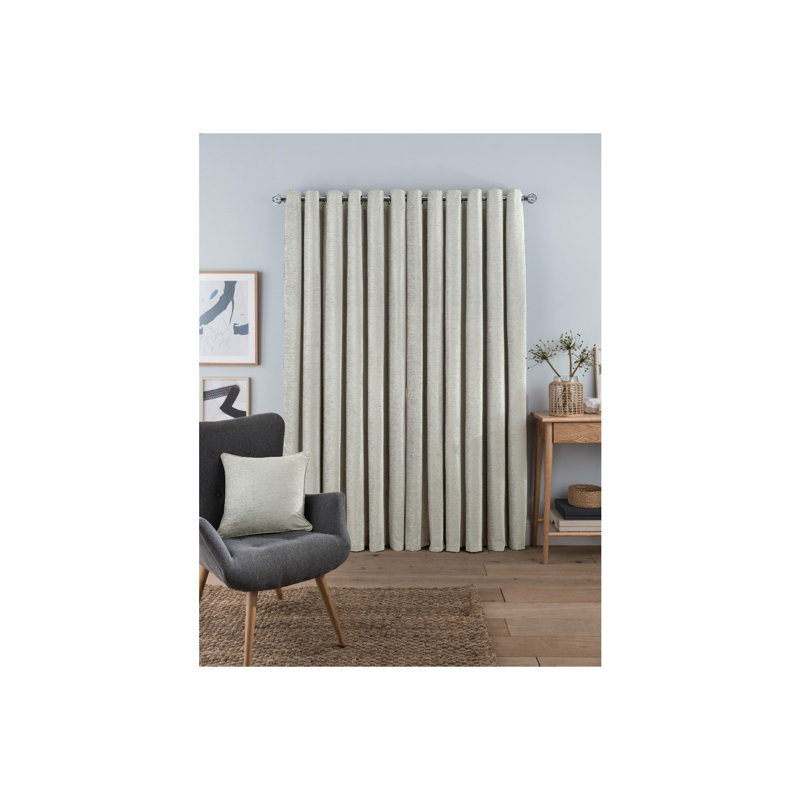 Avonell Room Darkening Curtain Panel Pair, Cream, 137 cm H x 117 cm W