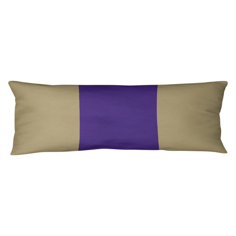 Oreiller de corps en polyester / polyester Arizona Football Stripes, Doré / mauve / doré, Alabama 