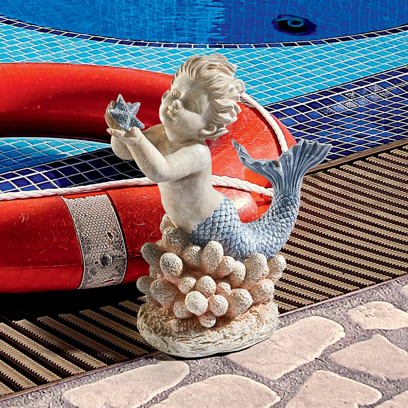 Statue de jardin Merboy avec coquillage