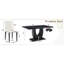 Modern Dining Table Sets For Home, Black Wood, 63-inch Mdf, Kitchen & Apartment