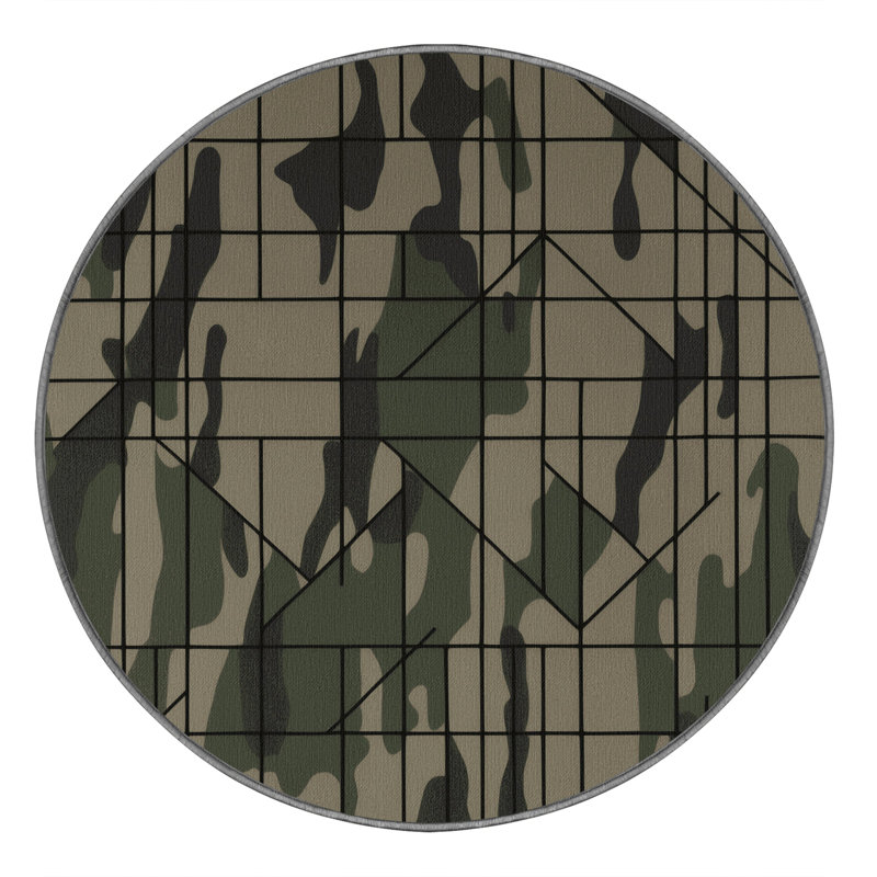 Sandstorm Grid Rug, Round 4'