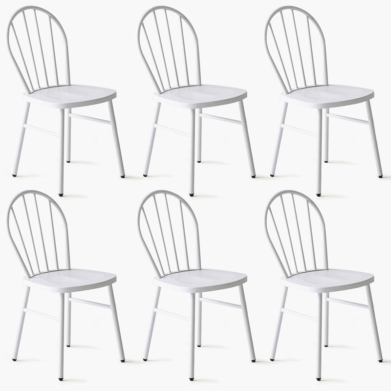 Chaise d'appoint en métal Antonius, Blanc