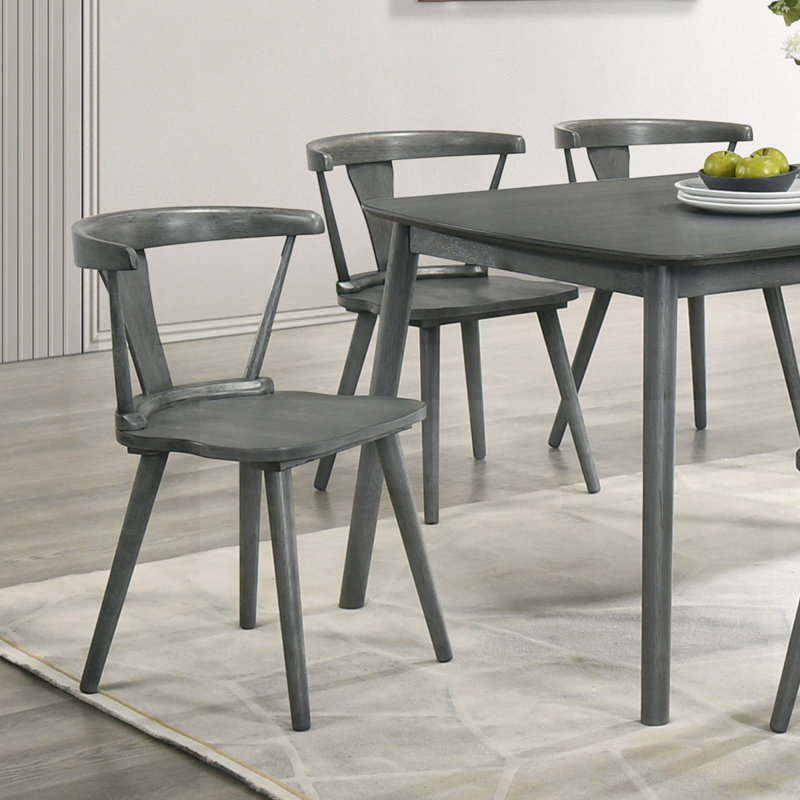 Chaise de salle à manger de style rustique moderne, facile à assembler et durable pour une utilisation durable, Gris