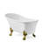 59" Streamline Clawfoot Soaking Acrylic Bathtub With Drain, Clawfeet, and Bamboo Tray-1012264451-1012264665