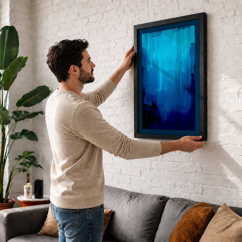 City in Mist Modern - Framed Print, Unframed, A1 - 84.1 x 59.4 cm