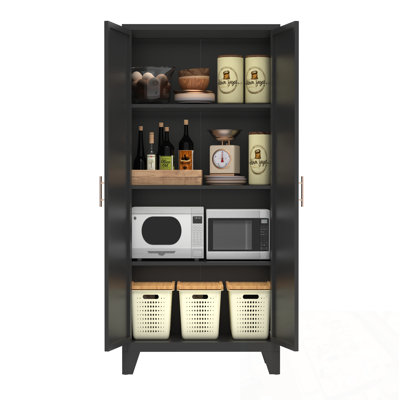 Metal Storage Cabinet with 2 Doors and Adjustable Shelves