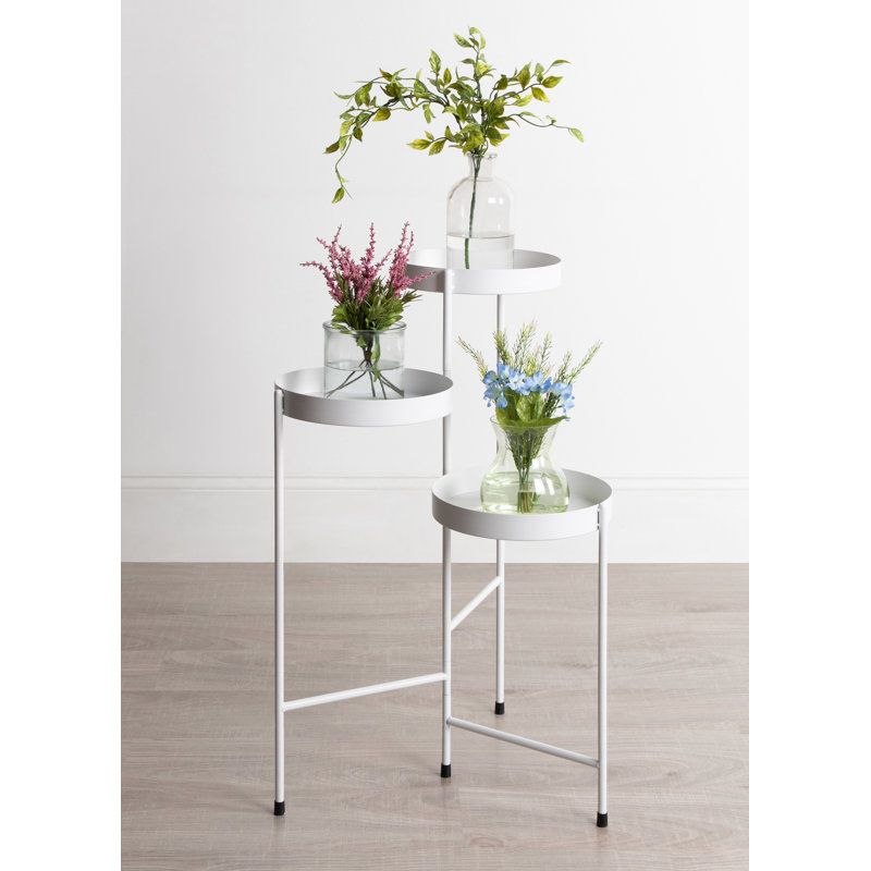 Support pour plantes rond à plusieurs niveaux Lofgren, Blanc, H 30 po x L 10 po x P 10 po