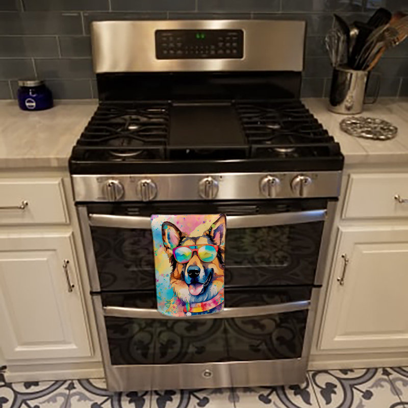 Serviette de cuisine German Shepherd Hippie Dawg