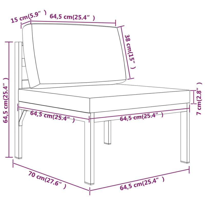 7 Piece Lounge Sectional Seating Group