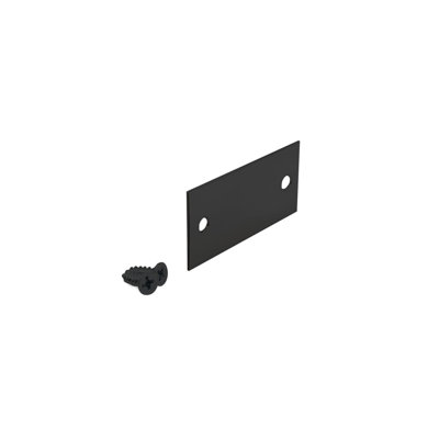 FHC NWS12ECMB End Cap for 1/2" Wide/Shallow U-Channel Matte Black