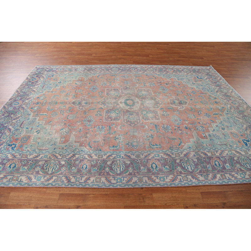 Tapis à motif géométrique rétro Hrusto Tabriz