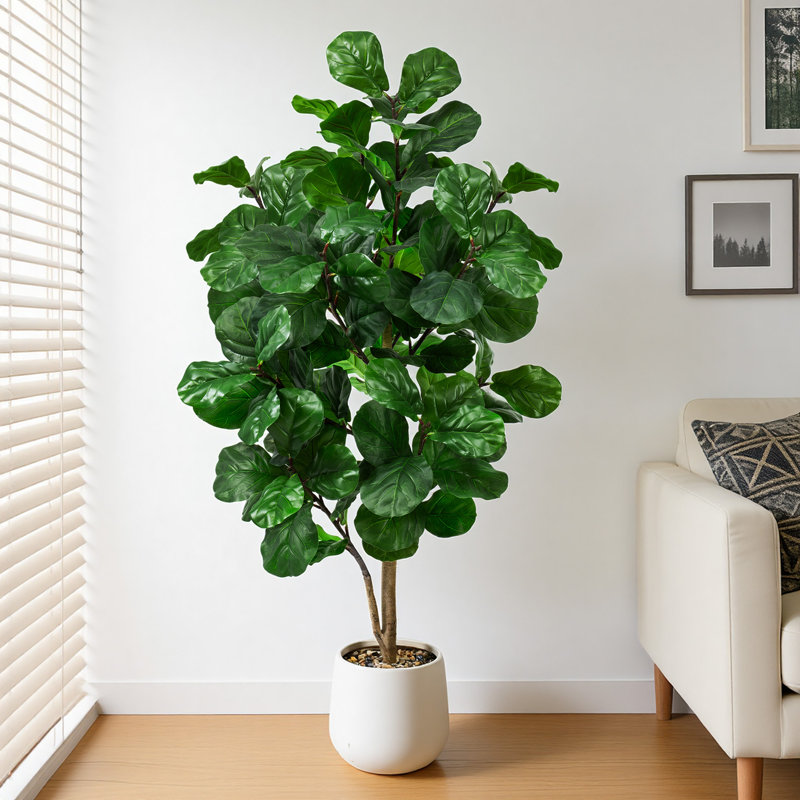 Figuier artificiel 6 pi 6 pi - Grand arbre artificiel, 106 feuilles réalistes, grand arbre figuier en forme de figuier réaliste pour bureau à domicile, salon, coin, porche, décoration intérieure