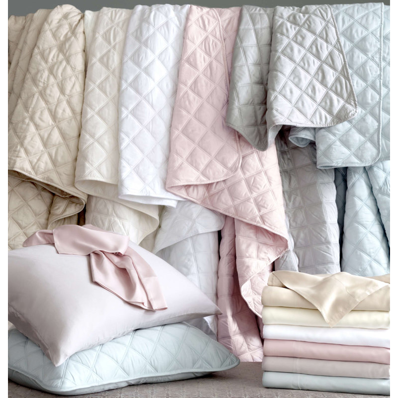 Silken Solid Sham, Euro, White