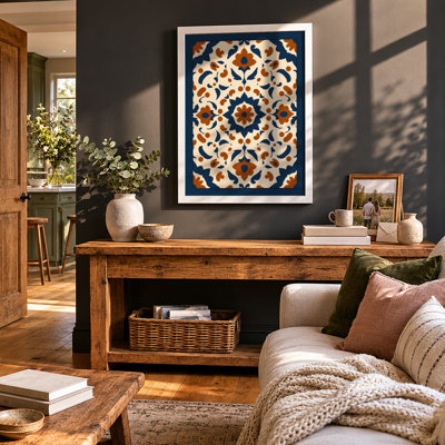 Tile Pattern Geometric - Framed Print