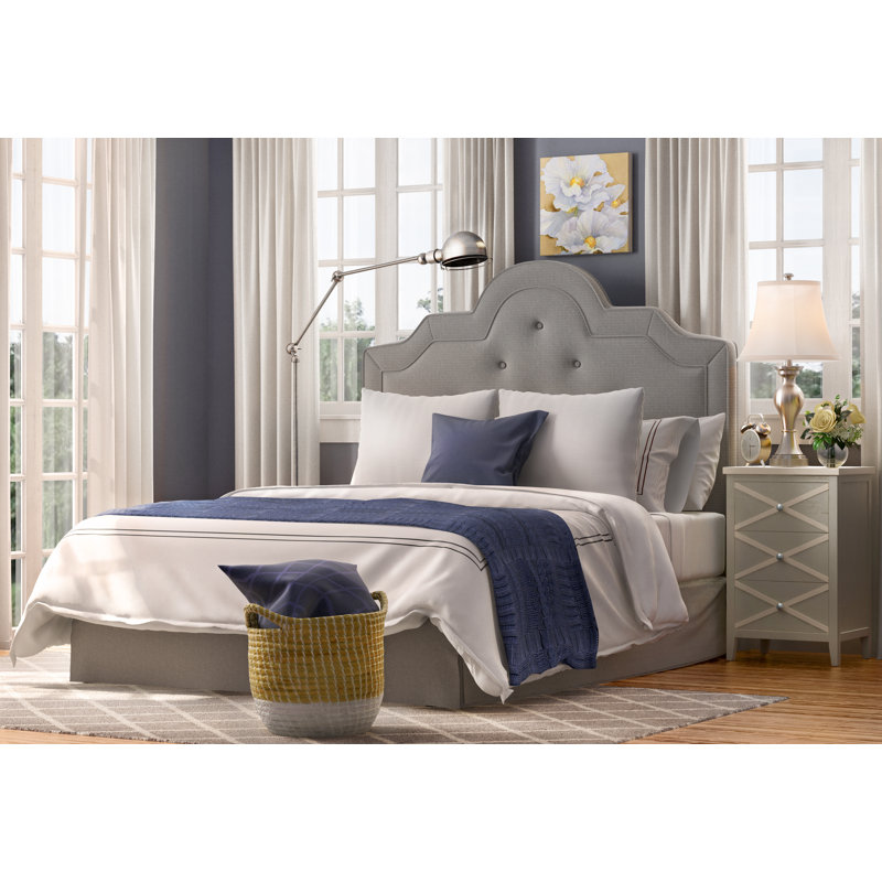 Kaster Upholstered Standard Bed, Light Gray, Queen