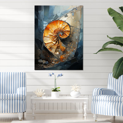 " Golden Sea Sheel Spiral "