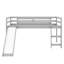 Lit mezzanine simple avec glissoire intégrée pour un plaisir ludique-1932787283