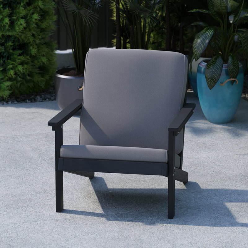 McEwensville Outdoor Lounge Chair, Gray, Black