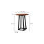 Tri-Mesa Round Walnut Wood Dining Table