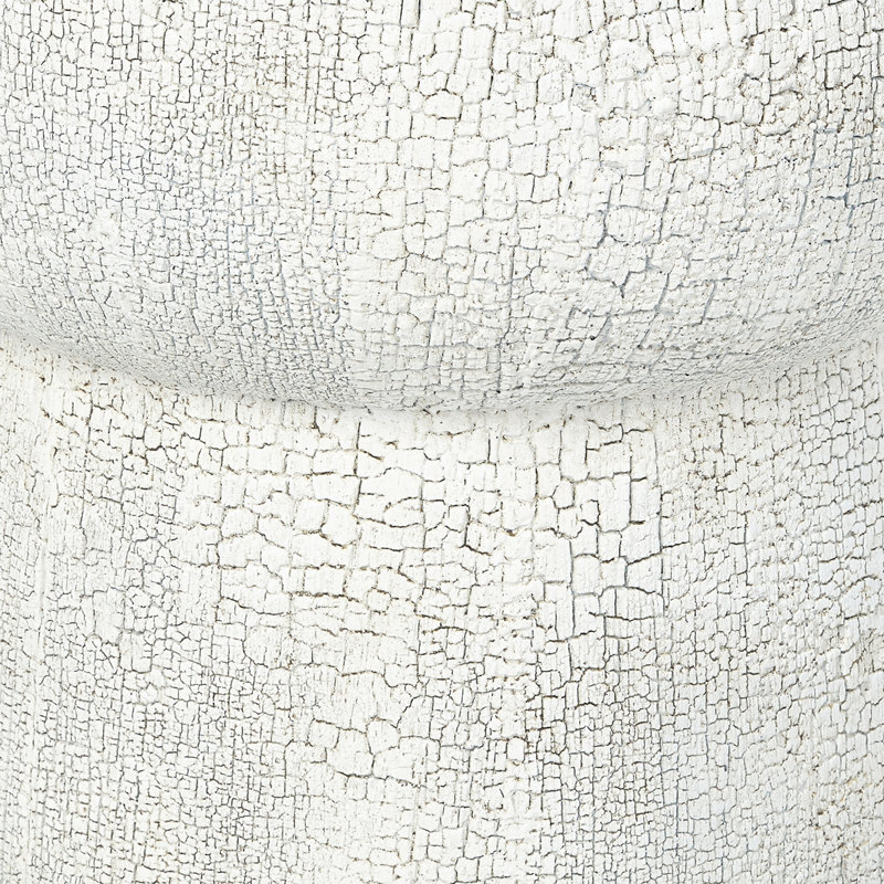 Table d'appoint d'extérieur avec procédé craquelé, Gris