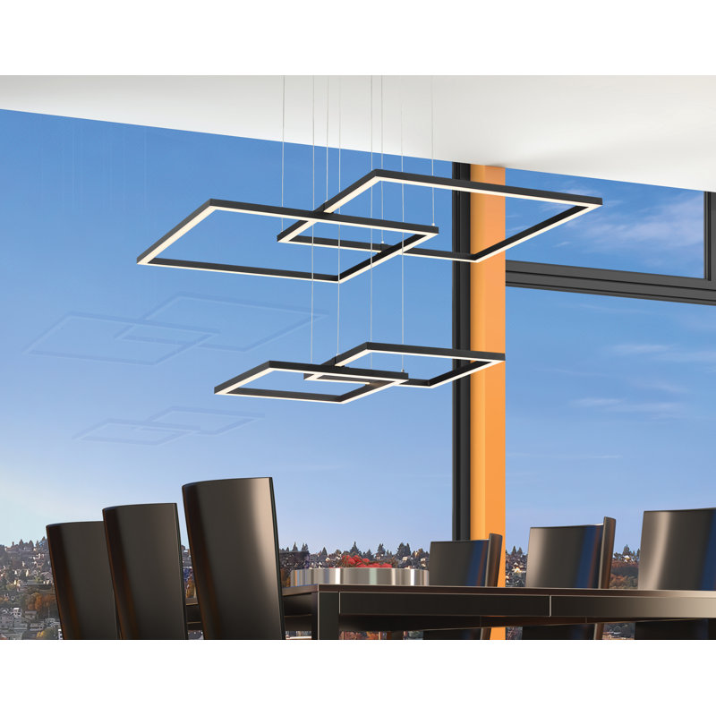 Sylacauga 4 - Light LED Cluster Pendant, Black