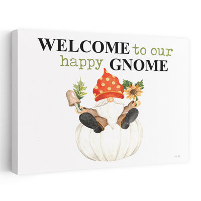 Happy Gnome Whimsical Abstract Contemporary Landscape Nature Art