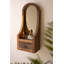 Miroir arqué en bois avec cadre