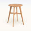 Table de bar ronde Mid-Century moderne avec pieds fuselés pour la cuisine, la salle à manger ou le bar maison, finition chêne naturel-1009846171