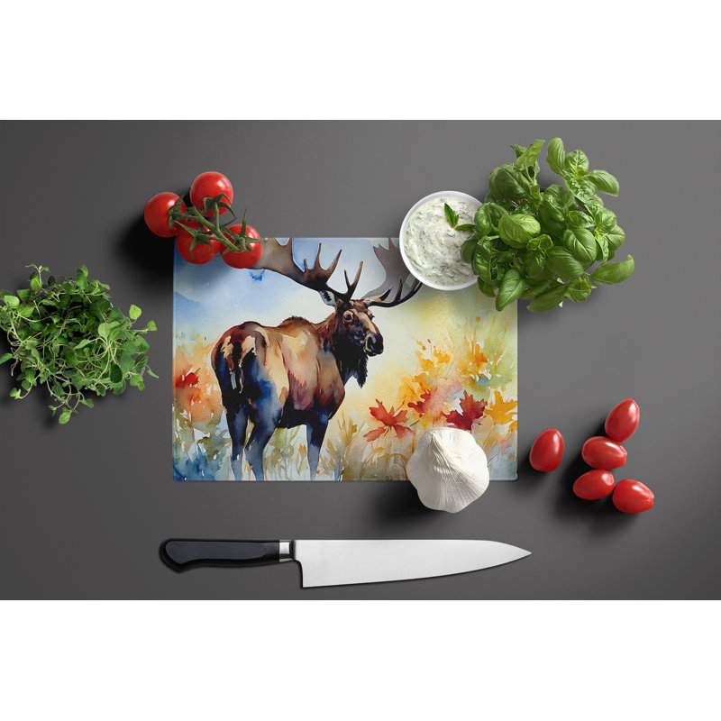 Moose Glass Cutting Board Large