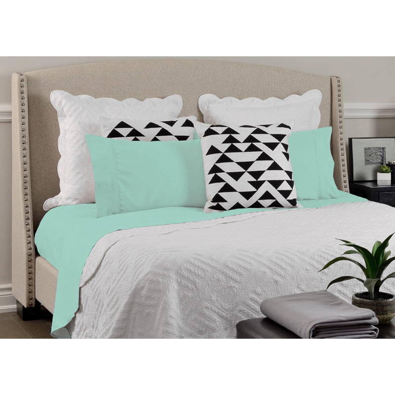 Ensemble de draps en microfibre Paarizaat 9000 Series, Vert clair, Lit simple