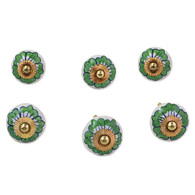 Oversized Handpainted Lesslie 1 13/16" Diameter Round Knob Multipack