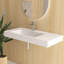 Lavabo vasque de salle de bain mural 47 "avec trou pour robinet 