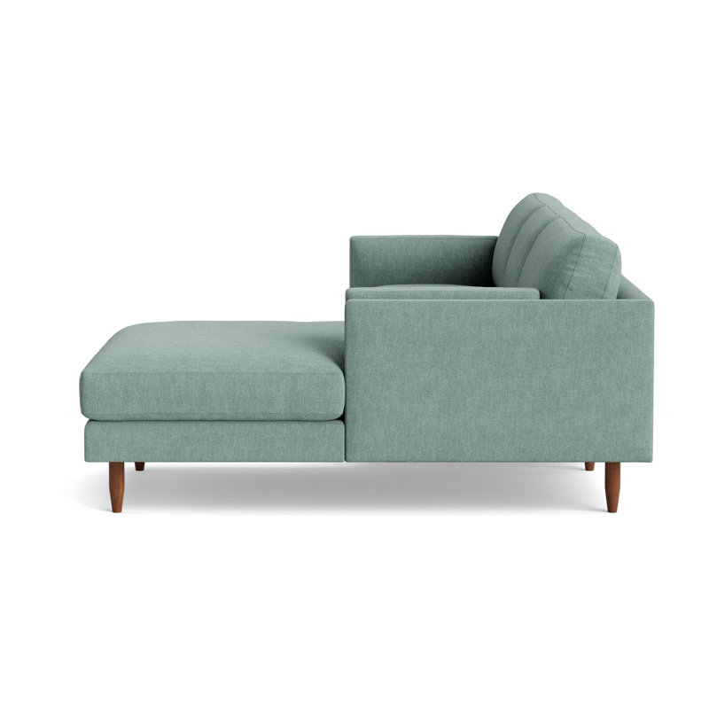 Skinny Fat Chaise Sectional, Performance Weave - Spa, Right Hand Facing