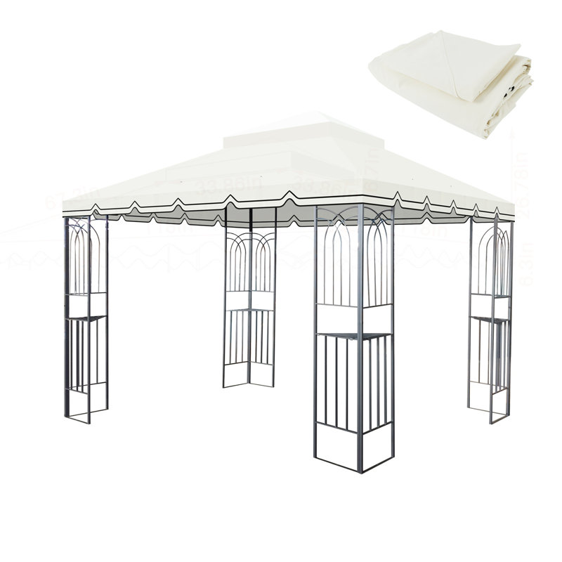 Auvent de remplacement pour abri de jardin pour l'extérieur, protégé contre les rayons UV et les intempéries, Beige