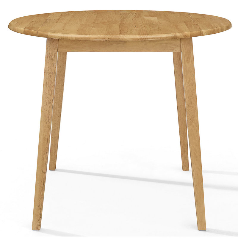 Ahwahnee 2 - Person Drop Leaf Rubberwood Solid Wood Dining Set, Light Oak, Light Oak/White