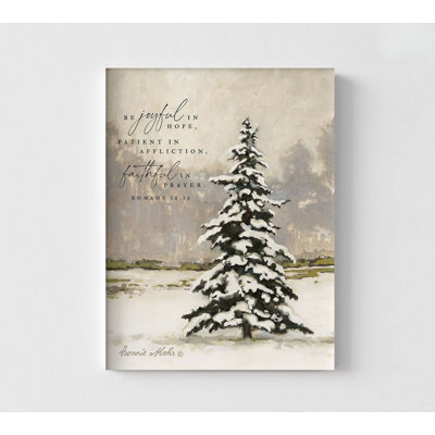 «Snow Strong» par Cindy Jacobs, reproduction de Romains 12h12, art mural paysage enneigé, verset de la Bible, affiche de la Foi, décoration de la salle de prière