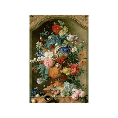 Flowers In A Terracotta Vase, 1736 by Jan Van Huysum - Print on Canvas